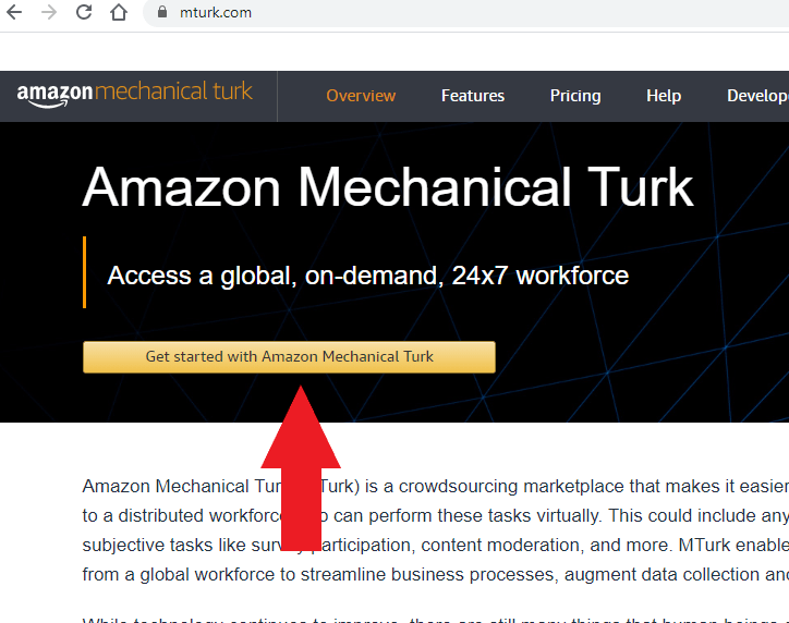 Create Amazon Mechanical Turk Account 