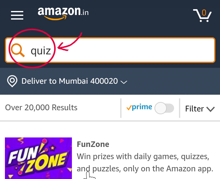 Amazon Fun Zone Section
