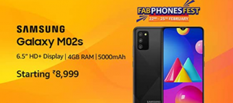 Samsung Galaxy M02s (Black,3GB RAM, 32GB Storage) | 5000 mAh | Triple Camera