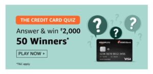 Amazon The Credit Card Quiz Answers