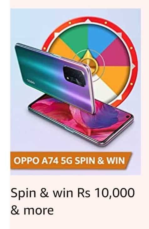 Amazon OPPO A74 5G Spin Quiz Answer