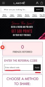 lakme referal code