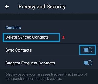 delete synced contact